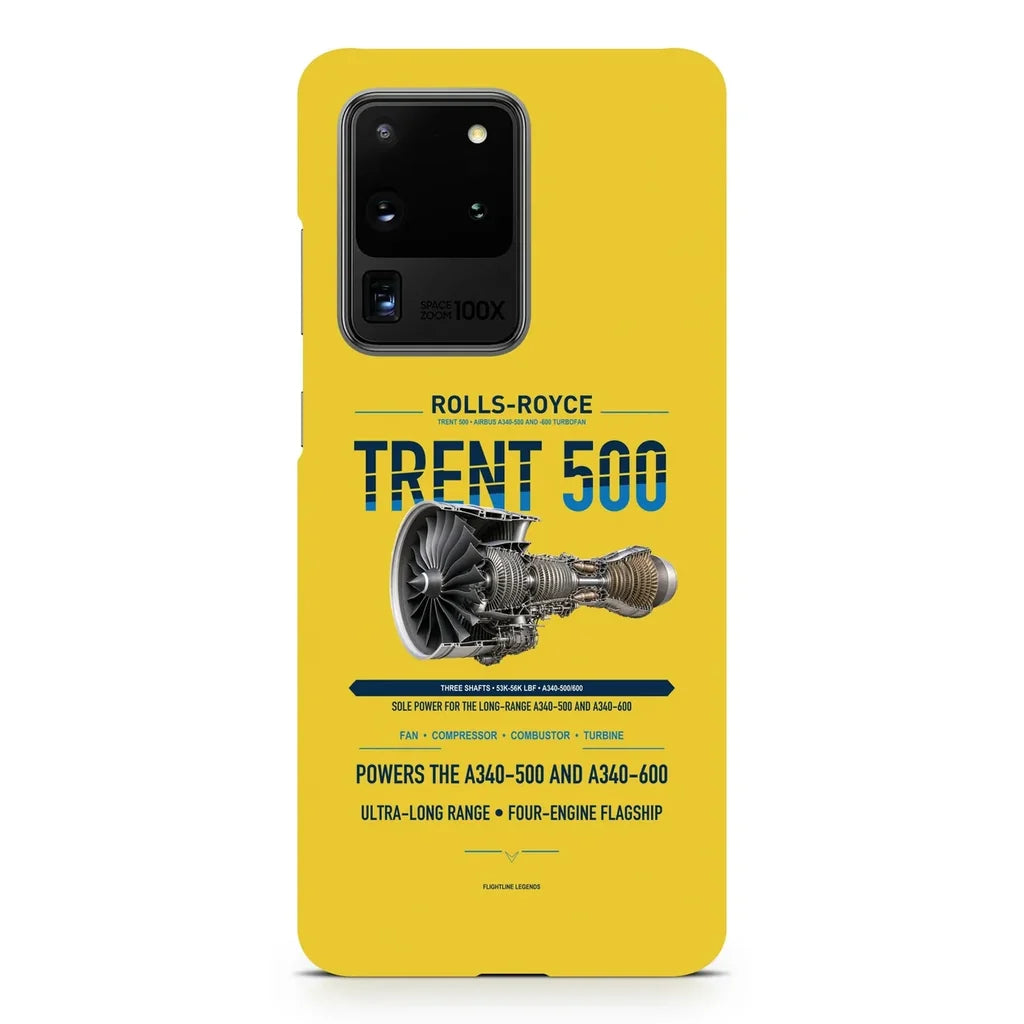 TRENT 500 design on samsung case - yellow