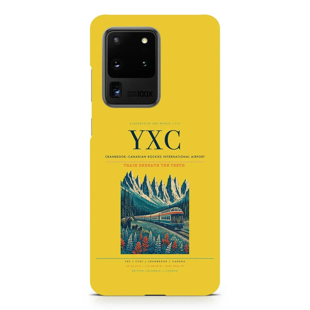 Cranbrook–Canadian Rockies International Airport YXC design on samsung case - yellow