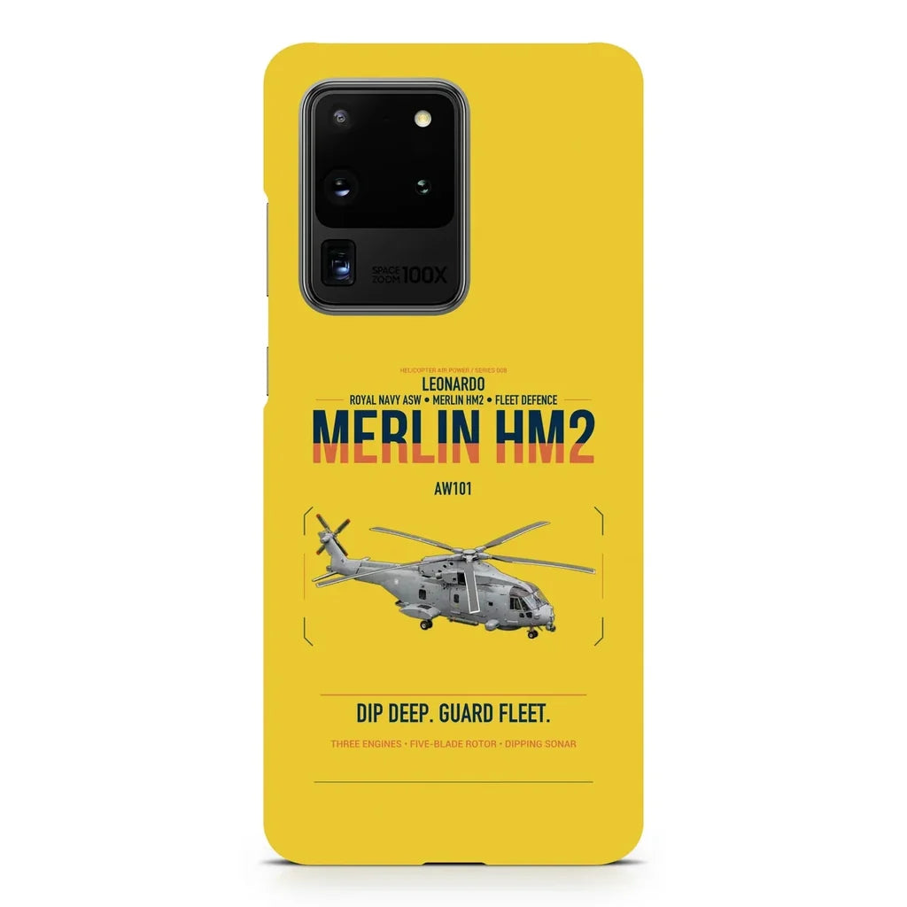 Leonardo AW101 Merlin HM2 design on samsung case - yellow