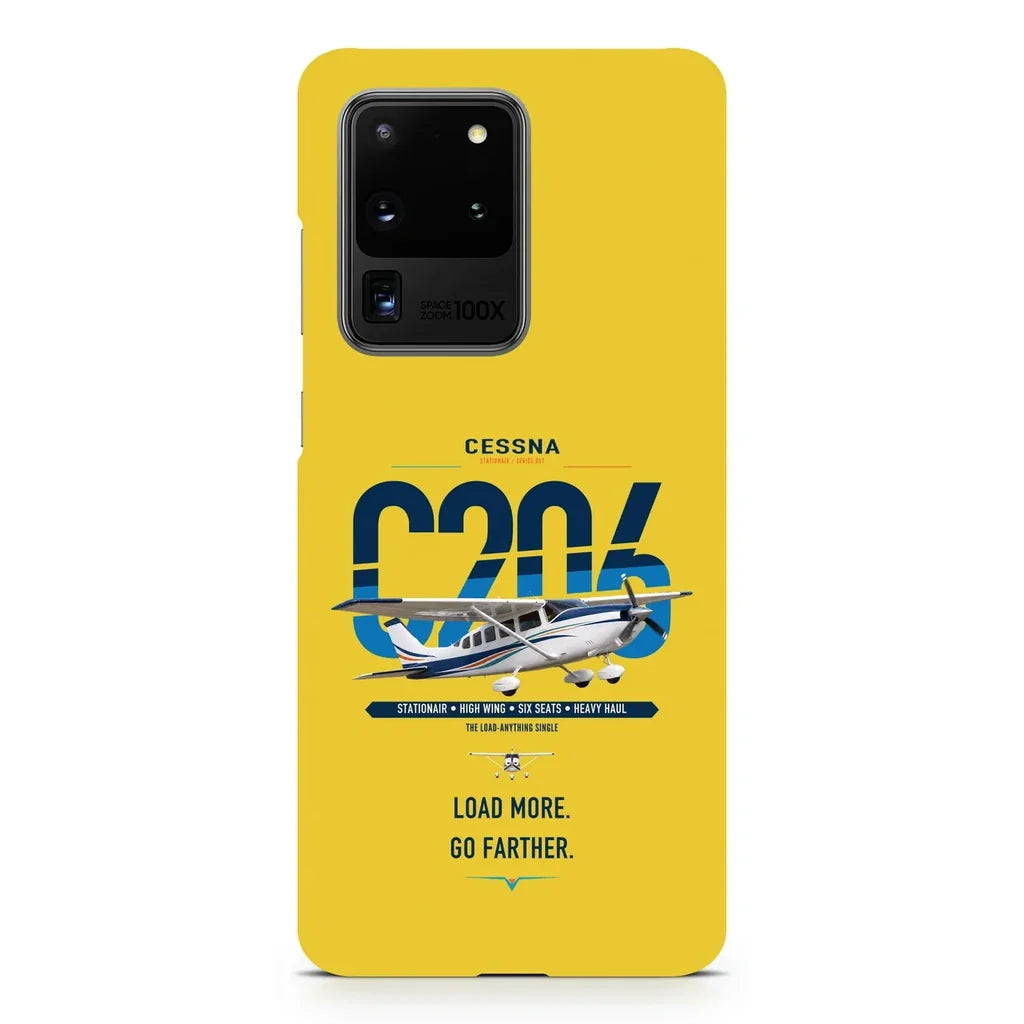 Cessna 206 Stationair design on samsung case - yellow