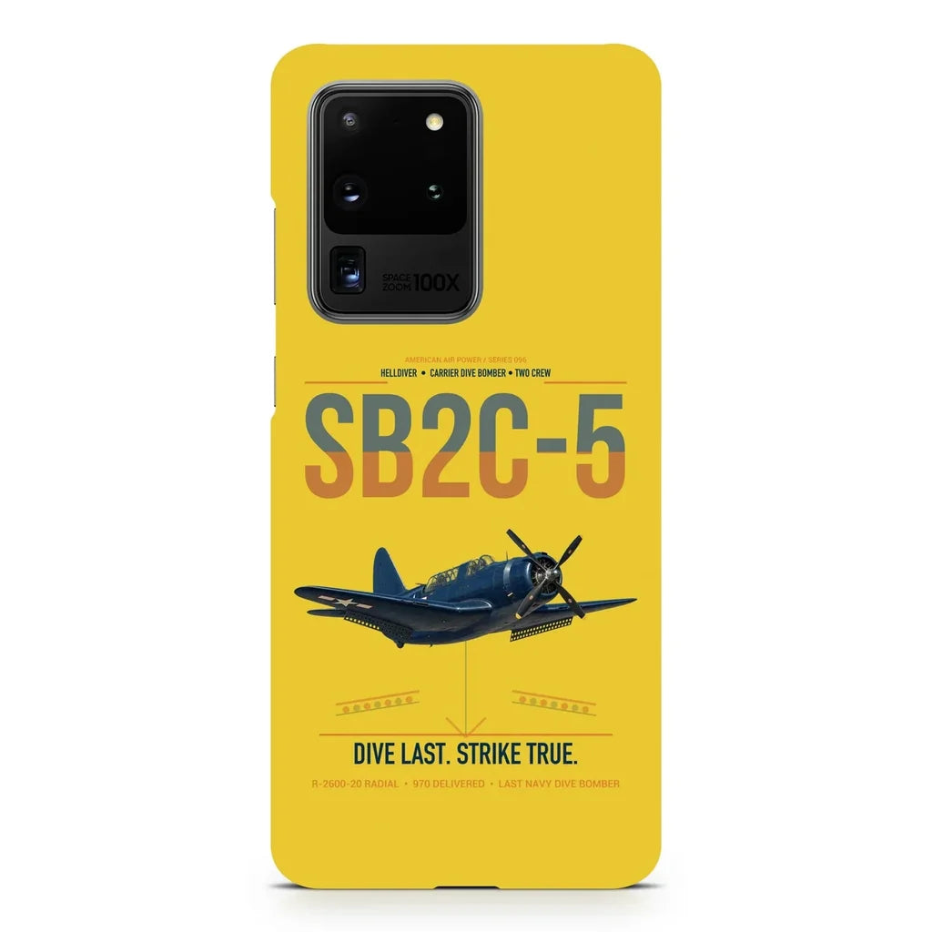 SB2C-5 Helldiver design on samsung case - yellow