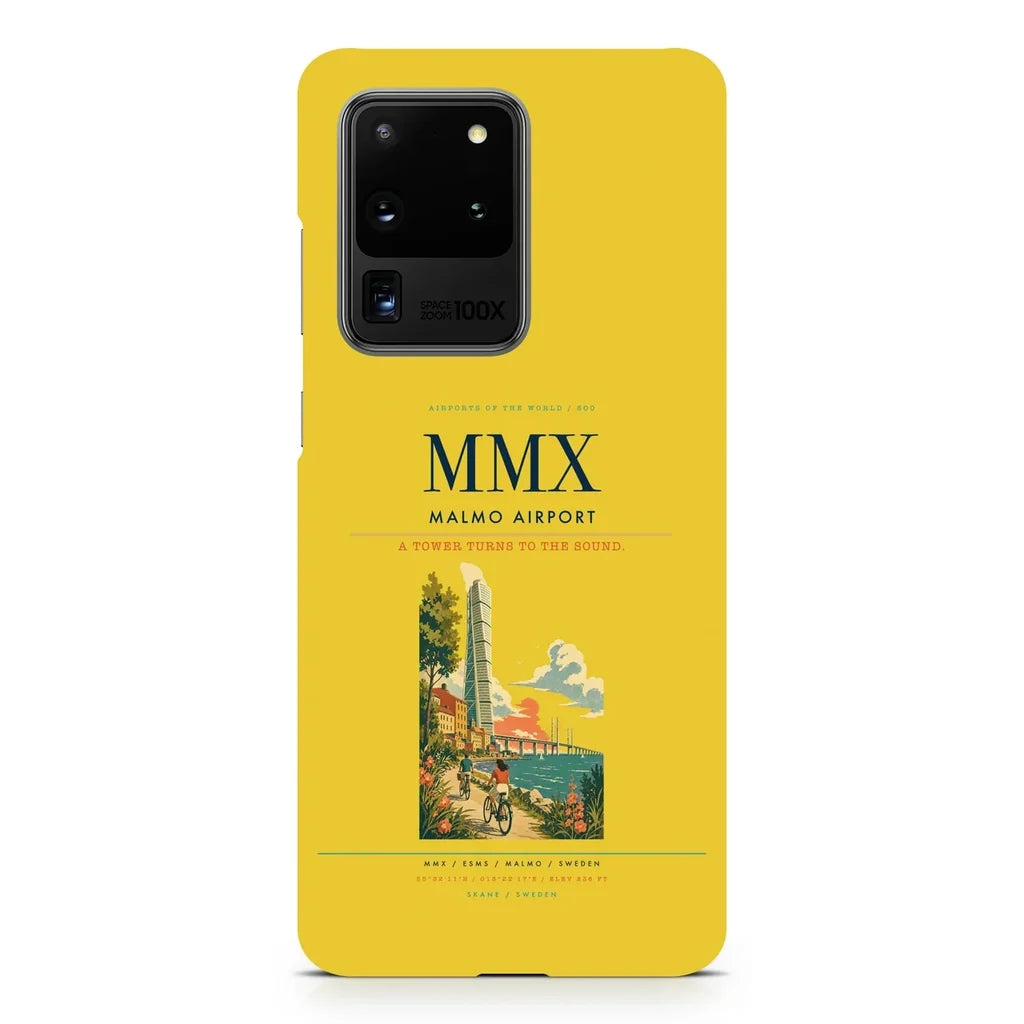 Malmo Airport MMX design on samsung case - yellow