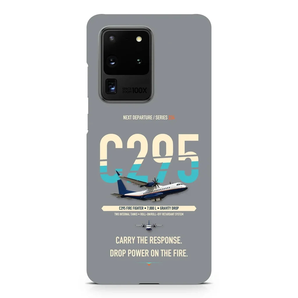 Airbus C295 Firefighter design on samsung case - gray