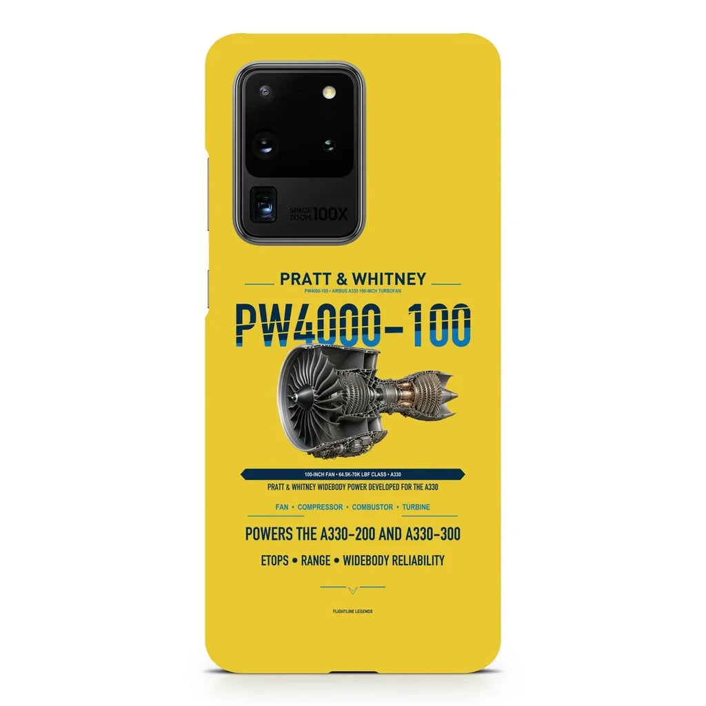 PW4000-100 design on samsung case - yellow