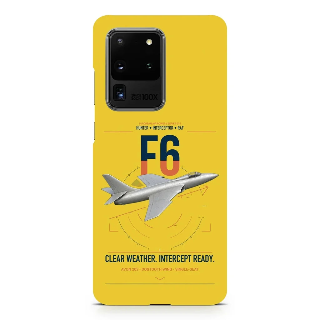 Hawker Hunter F6 design on samsung case - yellow
