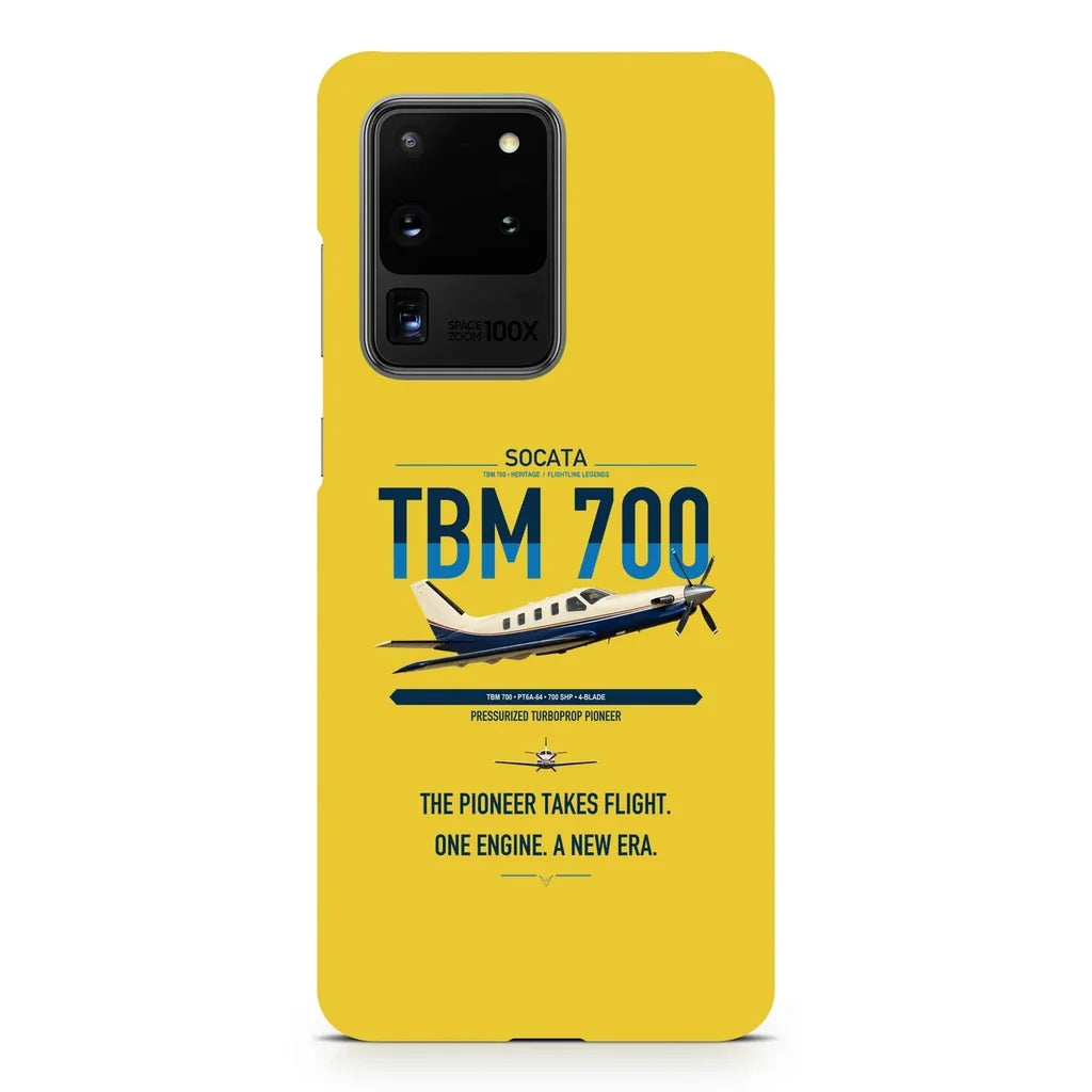 Socata TBM 700 design on samsung case - yellow