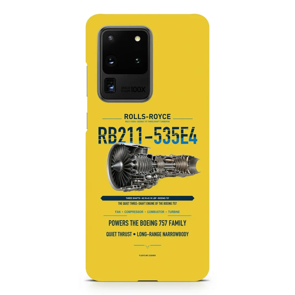 RB211-535E4 design on samsung case - yellow
