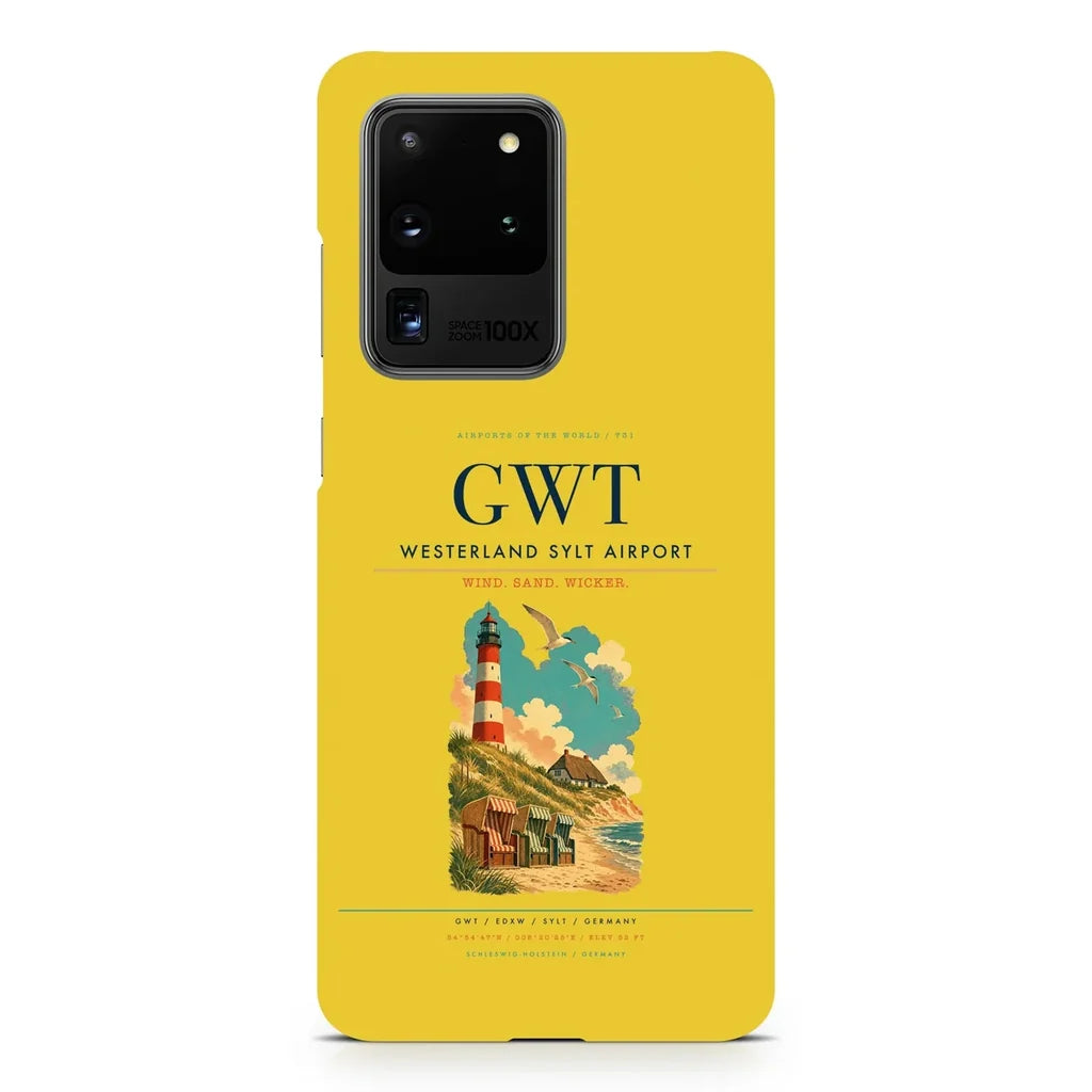 Westerland Sylt Airport GWT design on samsung case - yellow