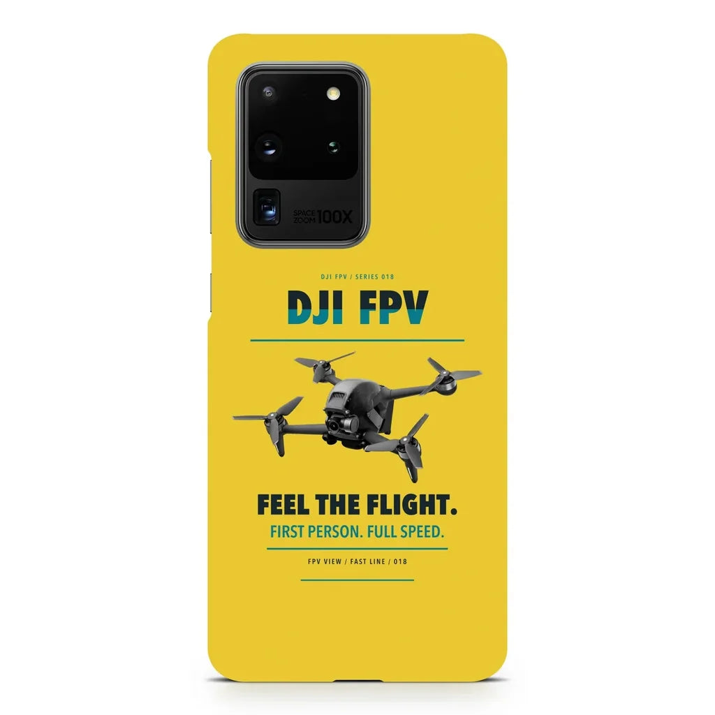 DJI FPV design on samsung case - yellow