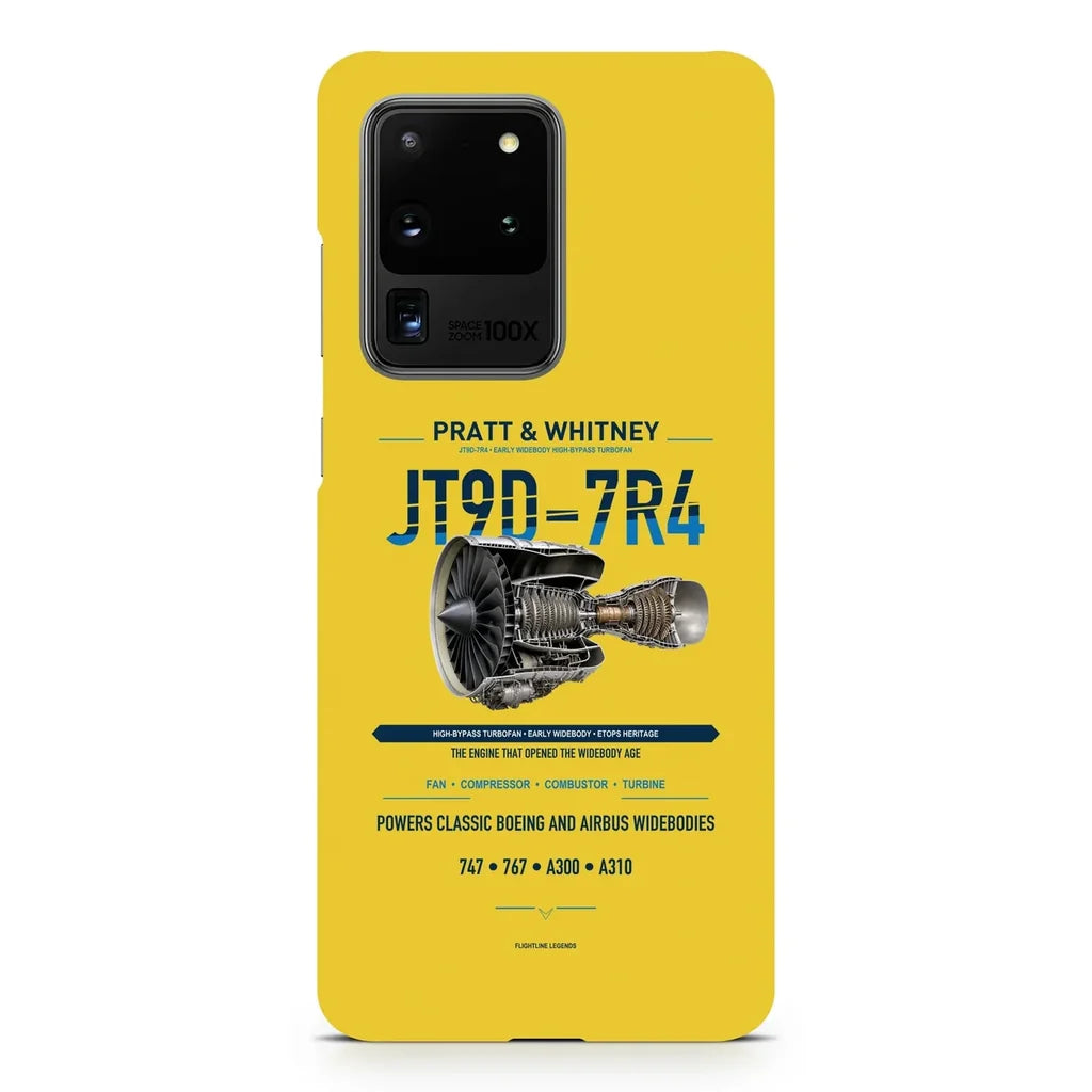 JT9D-7R4 design on samsung case - yellow