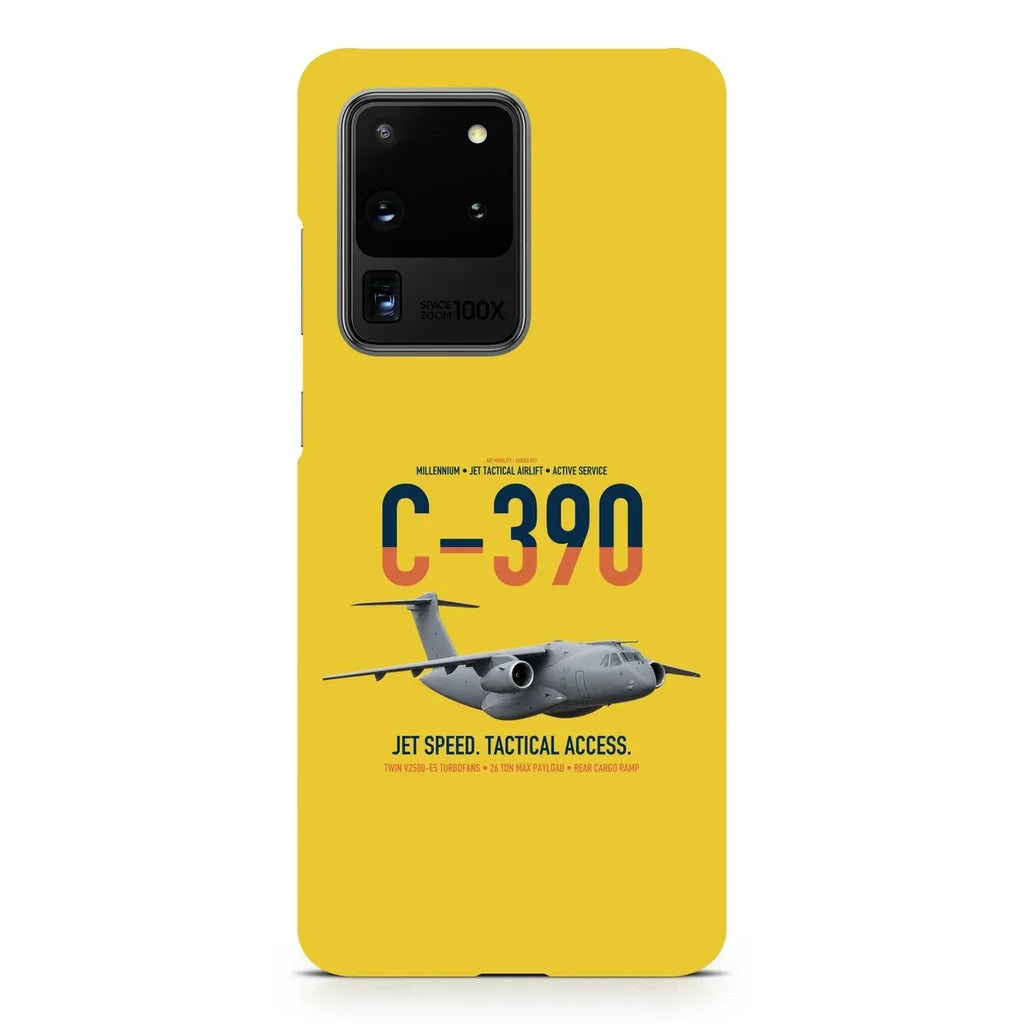 C-390 Millennium design on samsung case - yellow
