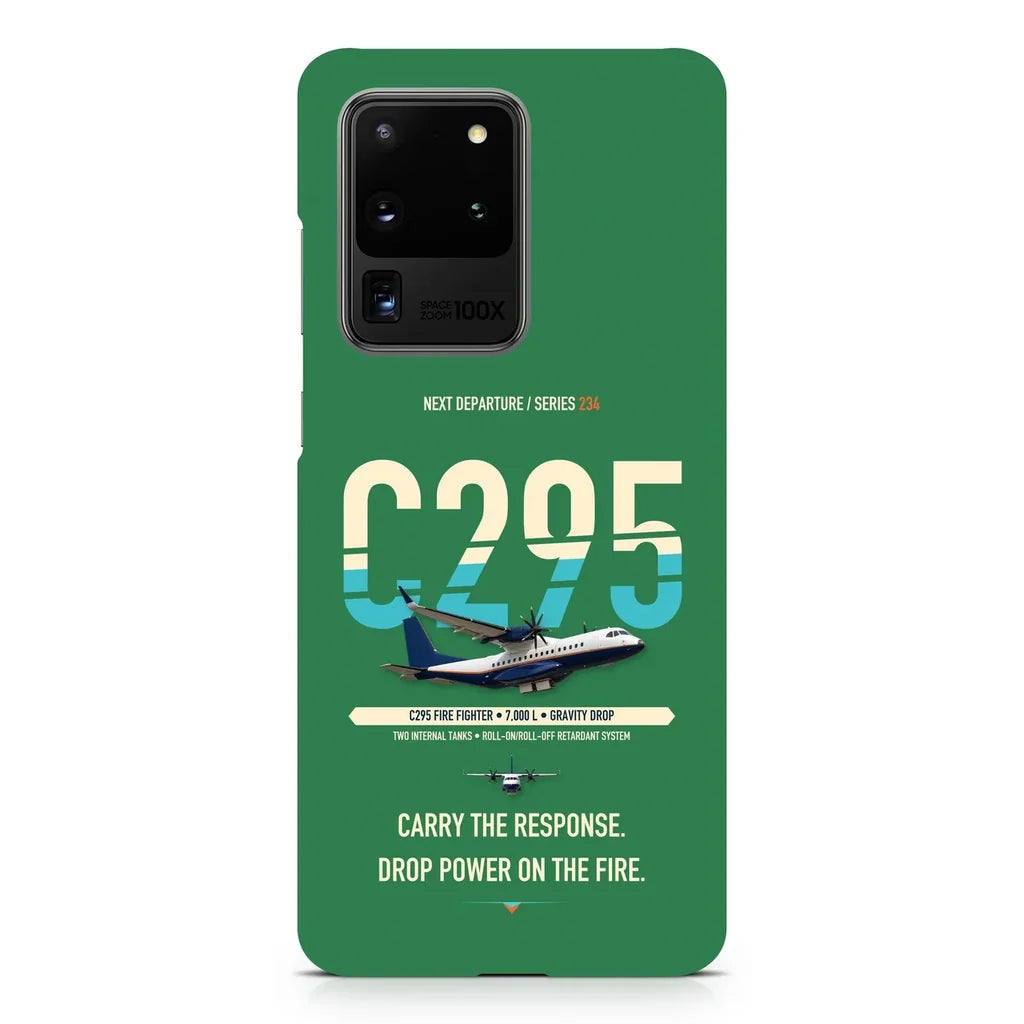 Airbus C295 Firefighter design on samsung case - green