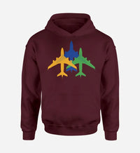 Thumbnail for Colourful 3 Airplanes Hoodie - view 4