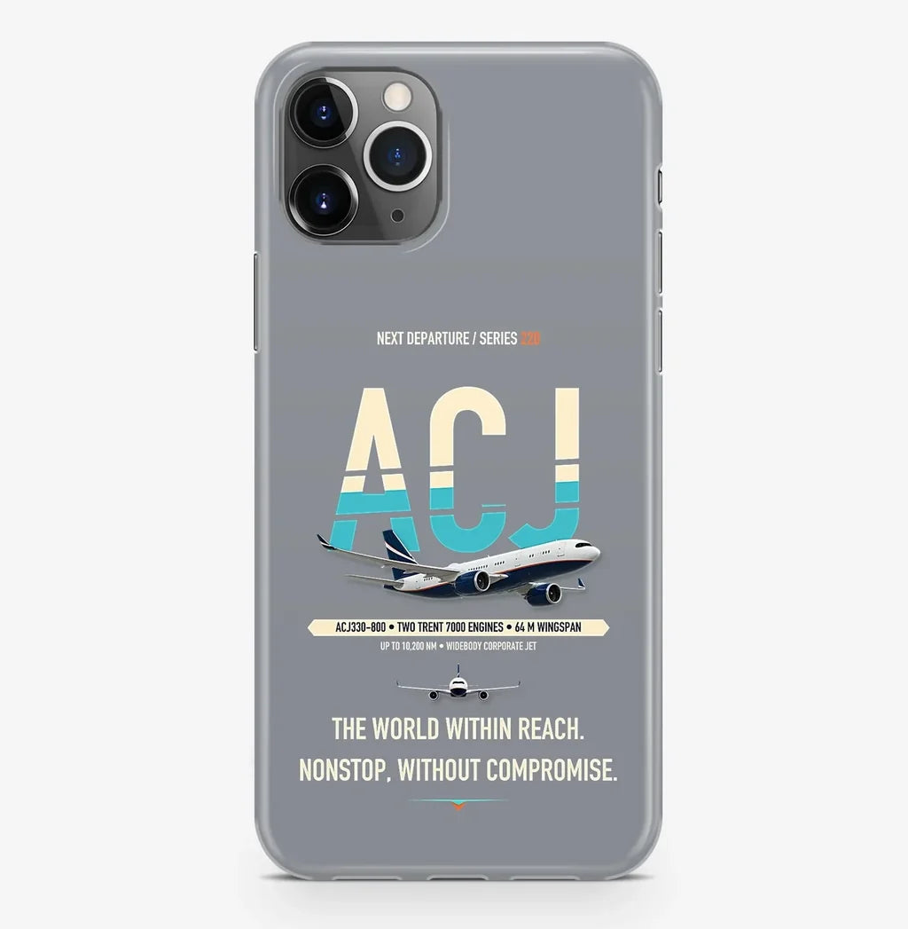 Airbus ACJ330neo Case ProMax design on gray iphone case promax