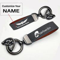 Thumbnail for airberlin Horseshoe Buckle key chain, Gray + Name