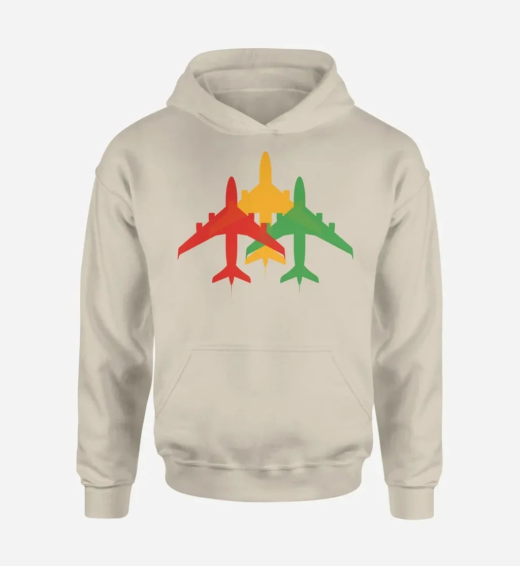 Colourful 3 Airplanes Hoodie - view 7