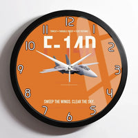 Thumbnail for F-14D Tomcat Sweep The Wings Clear The Sky design on orange framed wall clock