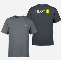 Thumbnail for Pilot & Stripes (4 Lines) Designed Double-Side T-Shirts - view 12