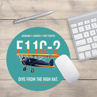 Thumbnail for F11C-2 Goshawk Dive from the High Hat design on turquoise round mouse pad
