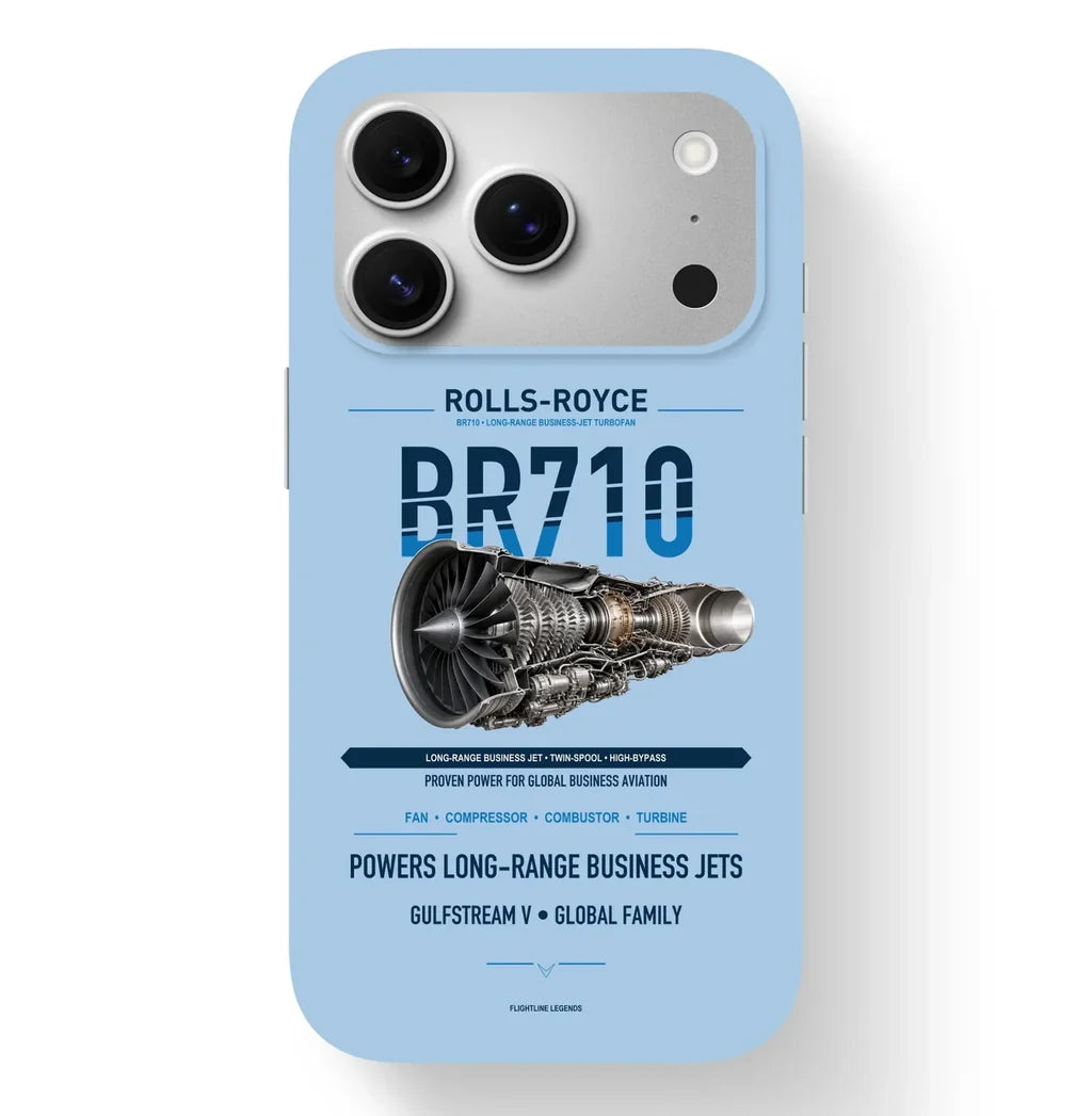 BR710 Case design on light blue iphone case
