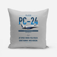 Thumbnail for Pilatus PC-24 design on light gray pillow