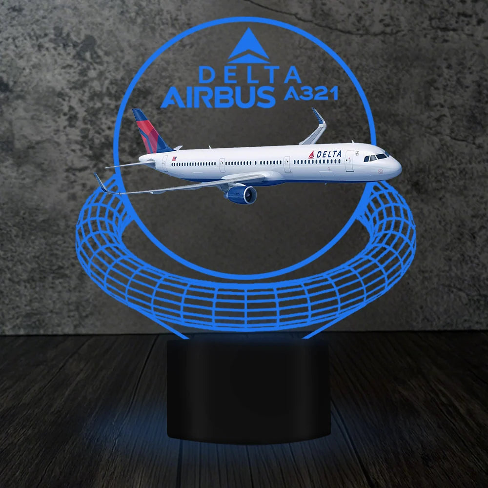 Customisable Airbus A321 3D Lamp - view 6