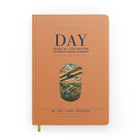 Thumbnail for James M. Cox Dayton International Airport (DAY) design on orange notebook