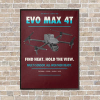Thumbnail for Autel EVO Max 4T vertical canvas print - framed - dark red background