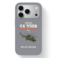 Thumbnail for Aérospatiale SA 330B Puma design on gray magsafe iphone case, for iPhone 17 Pro