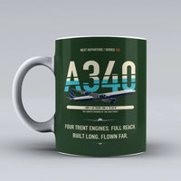 Thumbnail for A340-600 Mug design on dark green airbus