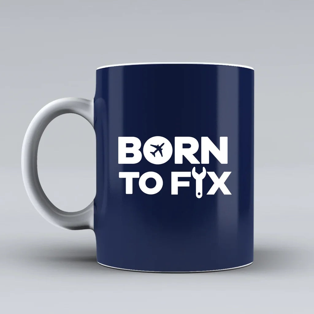 Customisable Born To Fix Airplanes Mug - view 6