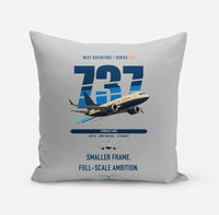 Thumbnail for Boeing 737 MAX 7 design on light gray pillow