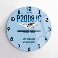 Thumbnail for Tecnam P2008JC NG design on light blue no frame wall clock