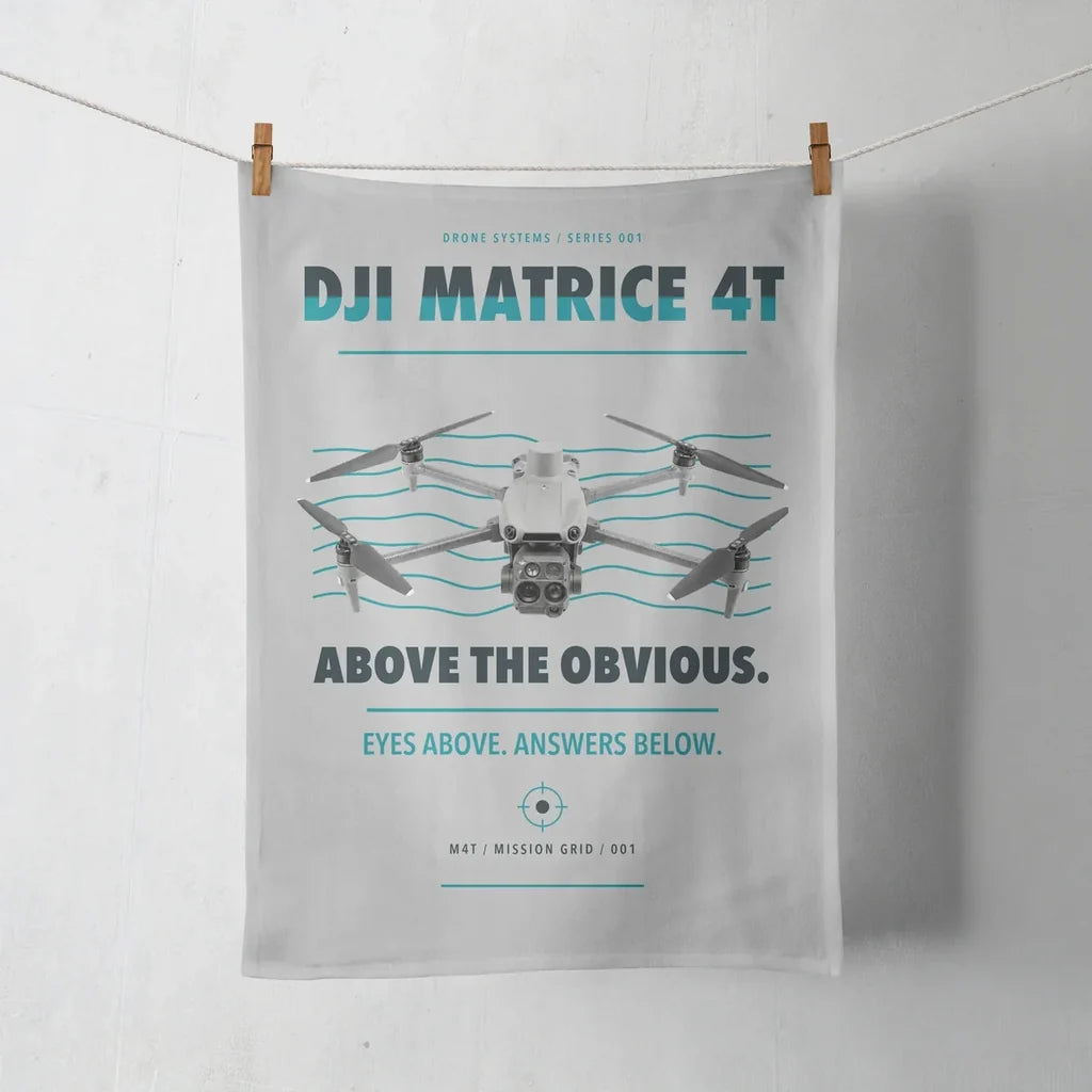 DJI Matrice 4T design on light gray towel