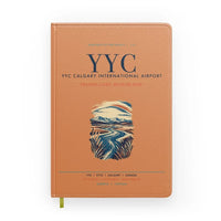 Thumbnail for YYC Calgary International Airport (YYC) design on orange notebook