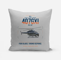 Thumbnail for Bell 407GXi design on light gray pillow