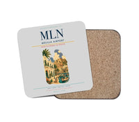 Thumbnail for Melilla Airport (MLN) design on light gray 1 piece coaster