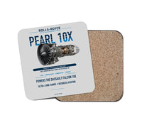 Thumbnail for PEARL 10X design on light gray 1 piece coaster