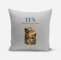 Thumbnail for Tenerife North Airport (TFN) design on light gray pillow