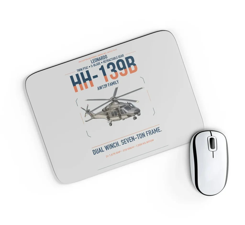 Leonardo HH-139B design on light gray rectangle mouse pad