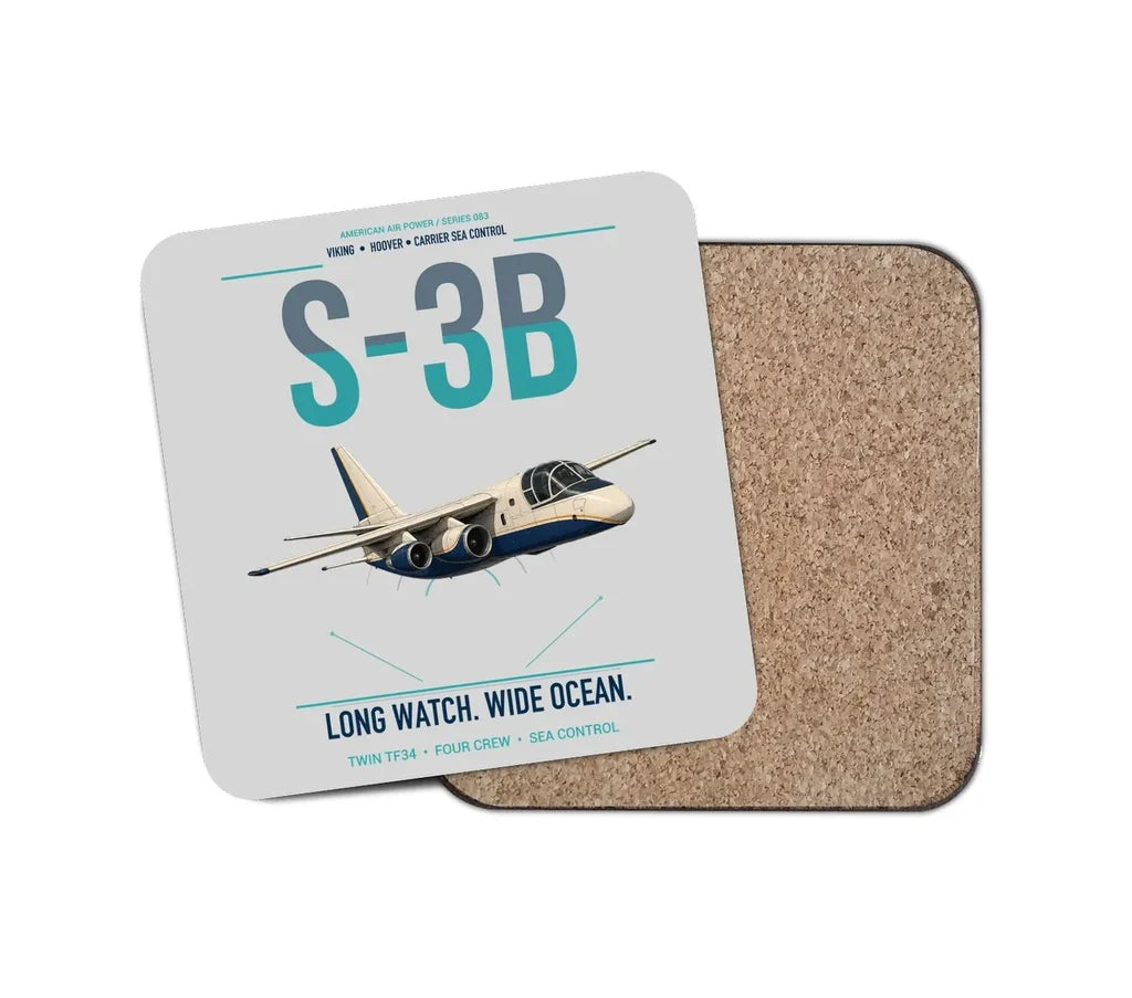 S-3B Viking design on light gray 1 piece coaster