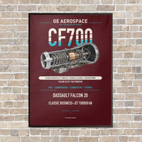 Thumbnail for CF700 vertical canvas print - framed - dark red background