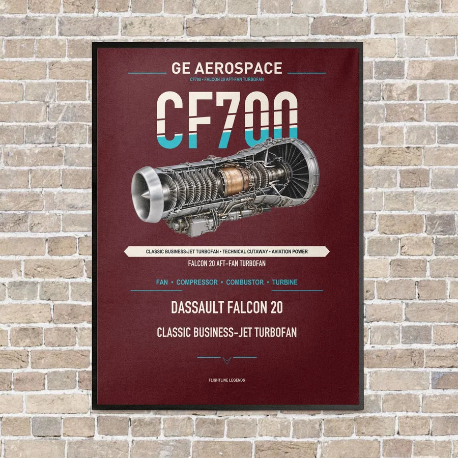 CF700 vertical canvas print - framed - dark red background