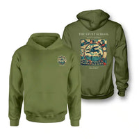 Thumbnail for VINTAGE G4044 - The Stunt School - Double-Side Hoodie design on greenarmy double side