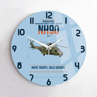 Thumbnail for NHIndustries NH90 TTH design on light blue no frame wall clock