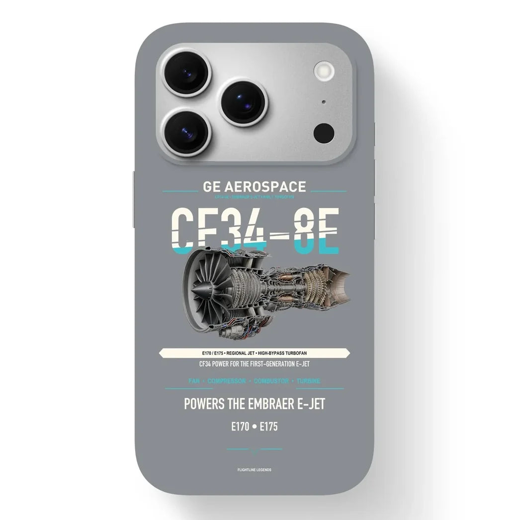 CF34-8E Case design on gray iphone case