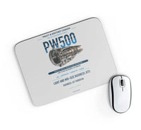 Thumbnail for PW500 design on light gray rectangle mouse pad