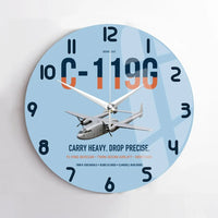 Thumbnail for C-119G Flying Boxcar design on light blue no frame wall clock