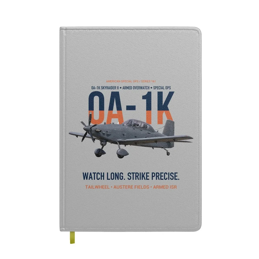 OA-1K Skyraider II Armed Overwatch design on light gray notebook