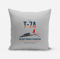 Thumbnail for T-7A Red Hawk design on light gray pillow